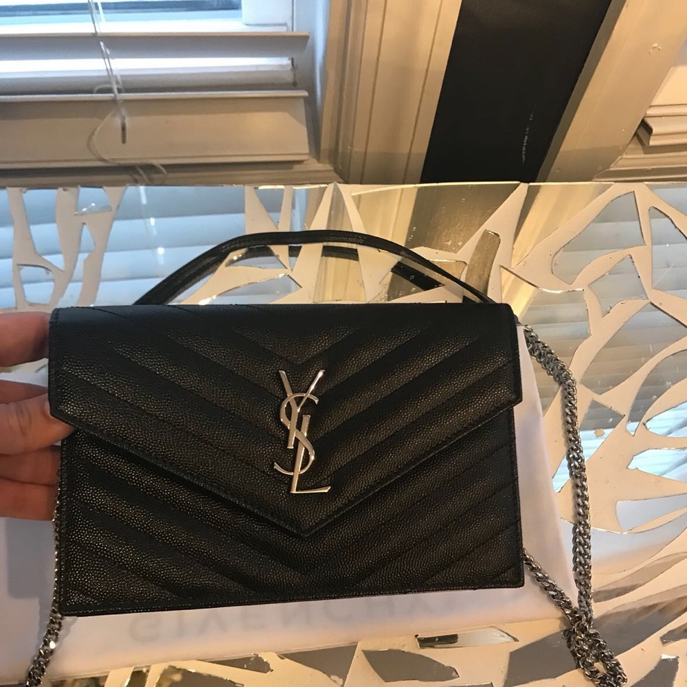 Saint Laurent Monogram Chain Wallet